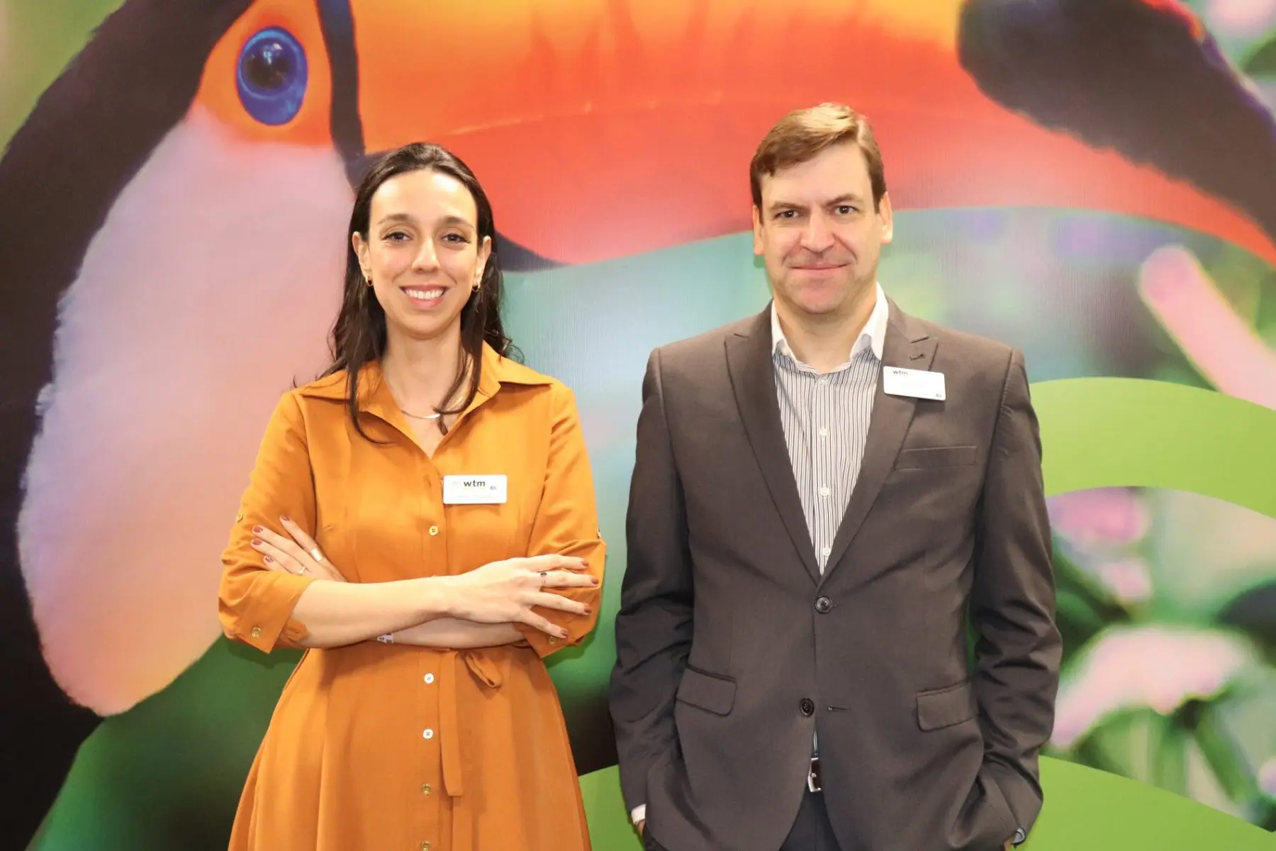 Bianca Pizzolito e Daniel Valetti (diretoria WTM Latin America) - Foto: Nadine Alves