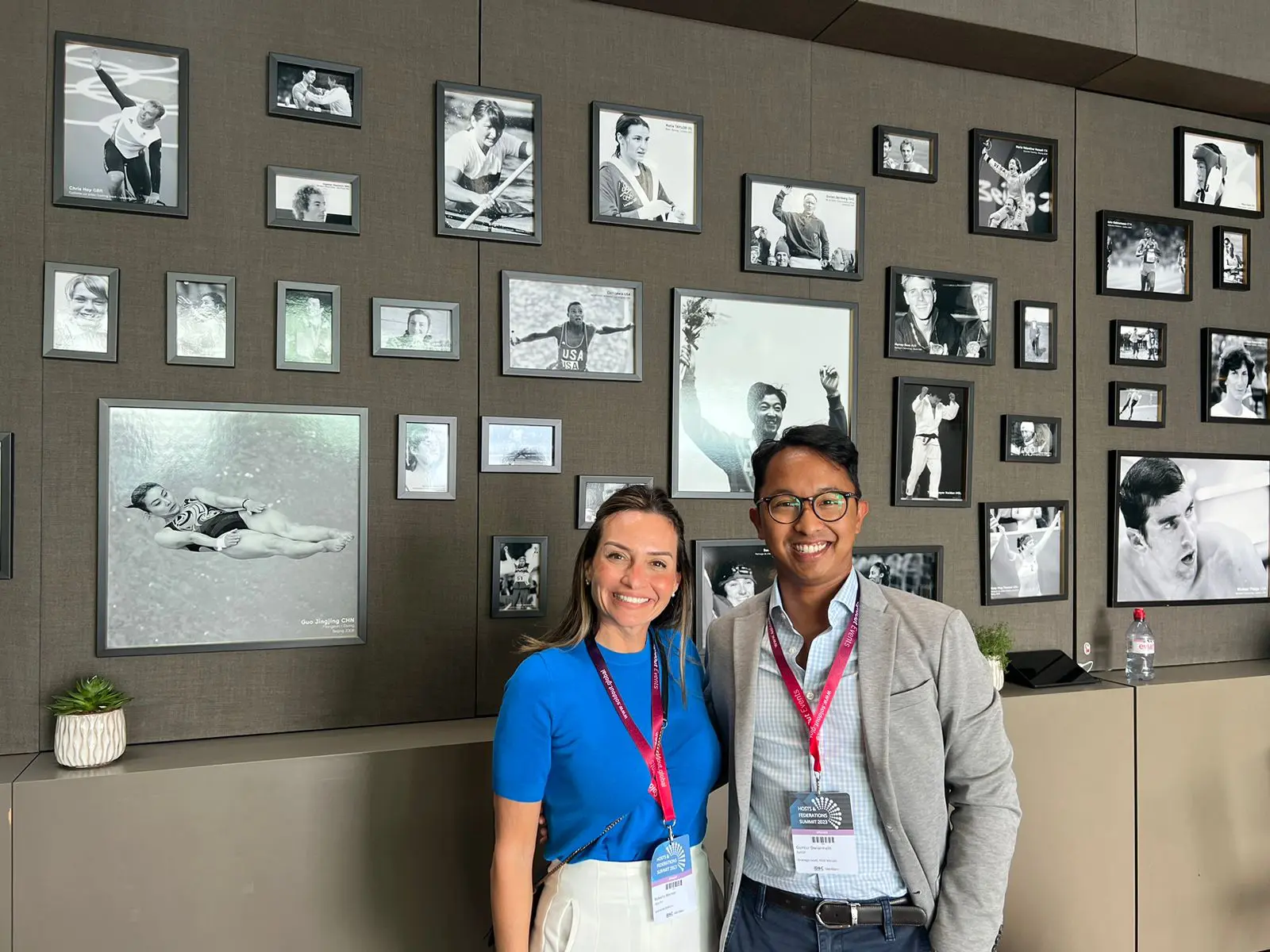 Roberta Werner, diretora-executiva do Visit Rio e Guntur Dwiarmein, líder estratégico no SailGP Roberta Werner, diretora-executiva do Visit Rio e Guntur Dwiarmein, líder estratégico no SailGP