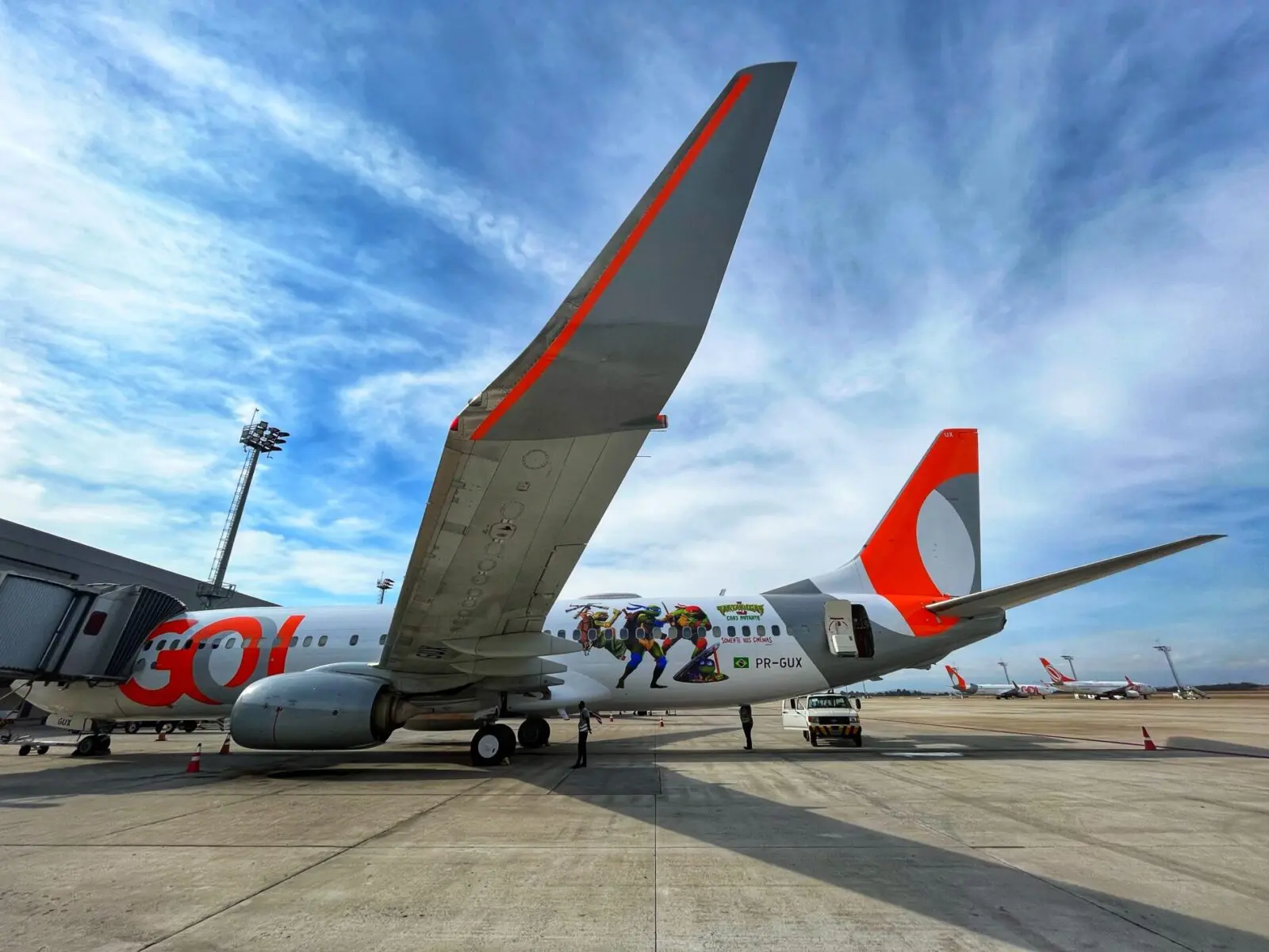 Avião de ‘As Tartarugas Ninja: Caos Mutante’. Foto: Divulgação