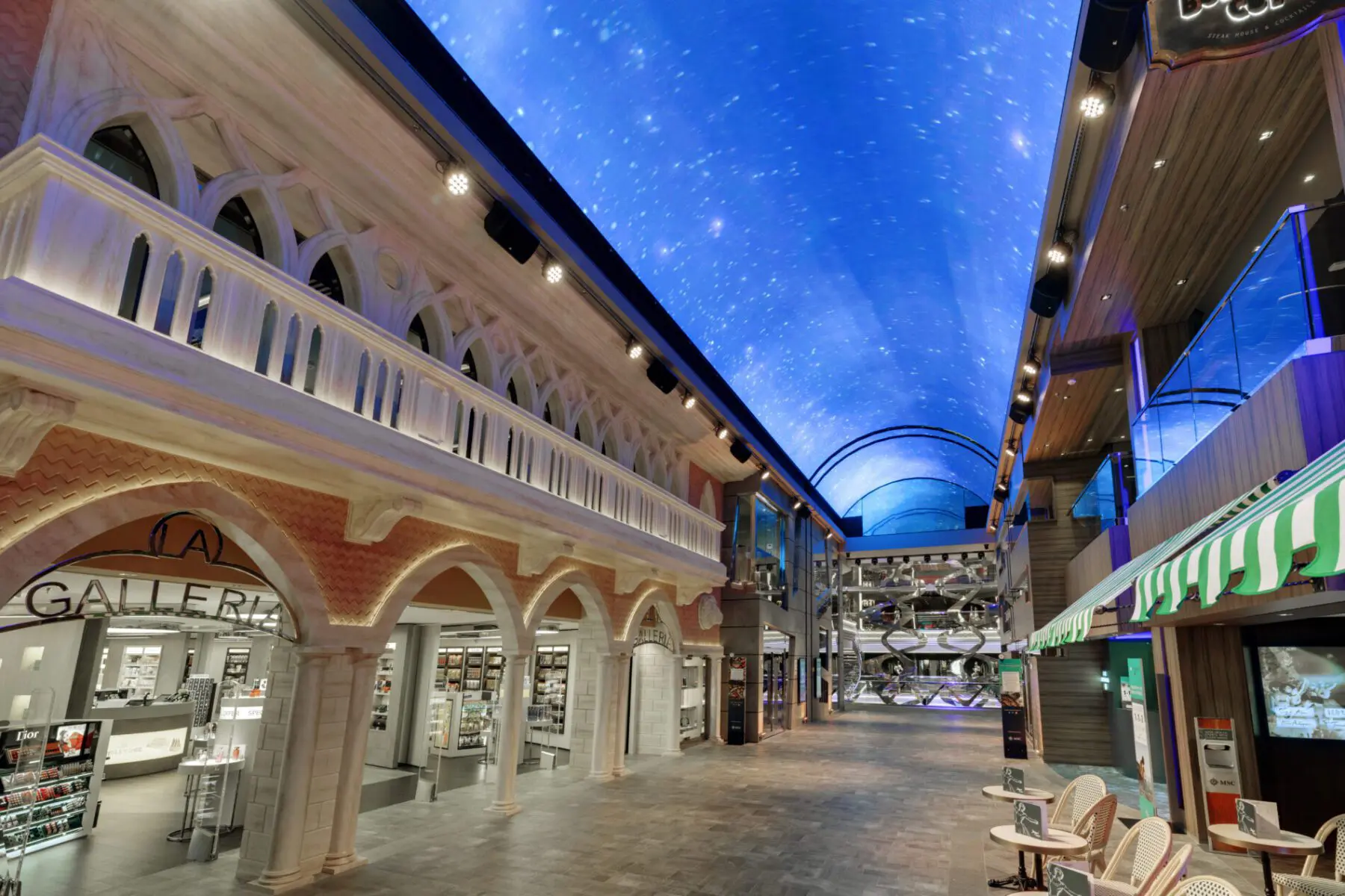 MSC Grandiosa, Galleria Grandiosa. Foto: Divulgação MSC Grandiosa, Galleria Grandiosa. Foto: Divulgação