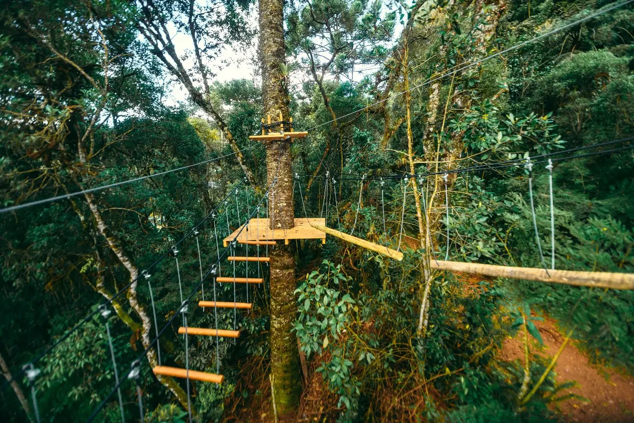 Tirolesa do Hotel Ort. Foto: Divulgação