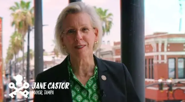 Jane Castor, prefeita da cidade, na campanha All Are Welcome - Foto: Divulgação Jane Castor, prefeita da cidade, na campanha All Are Welcome - Foto: Divulgação