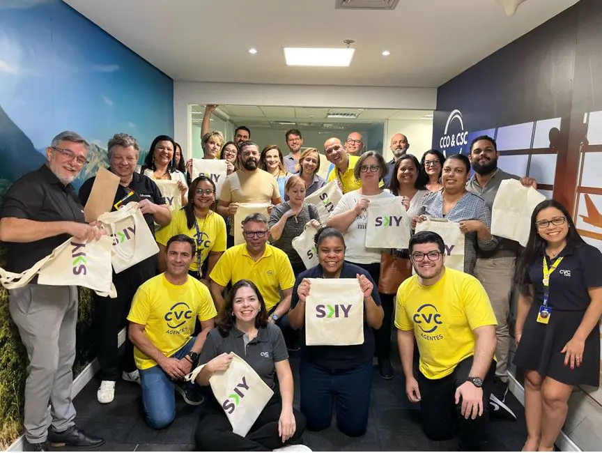 CVC-Multimarca Agentes de viagens participaram da capacitação com a Sky Arline e os times do canal multimarcas e produtos América do Sul - Foto: Divulgação