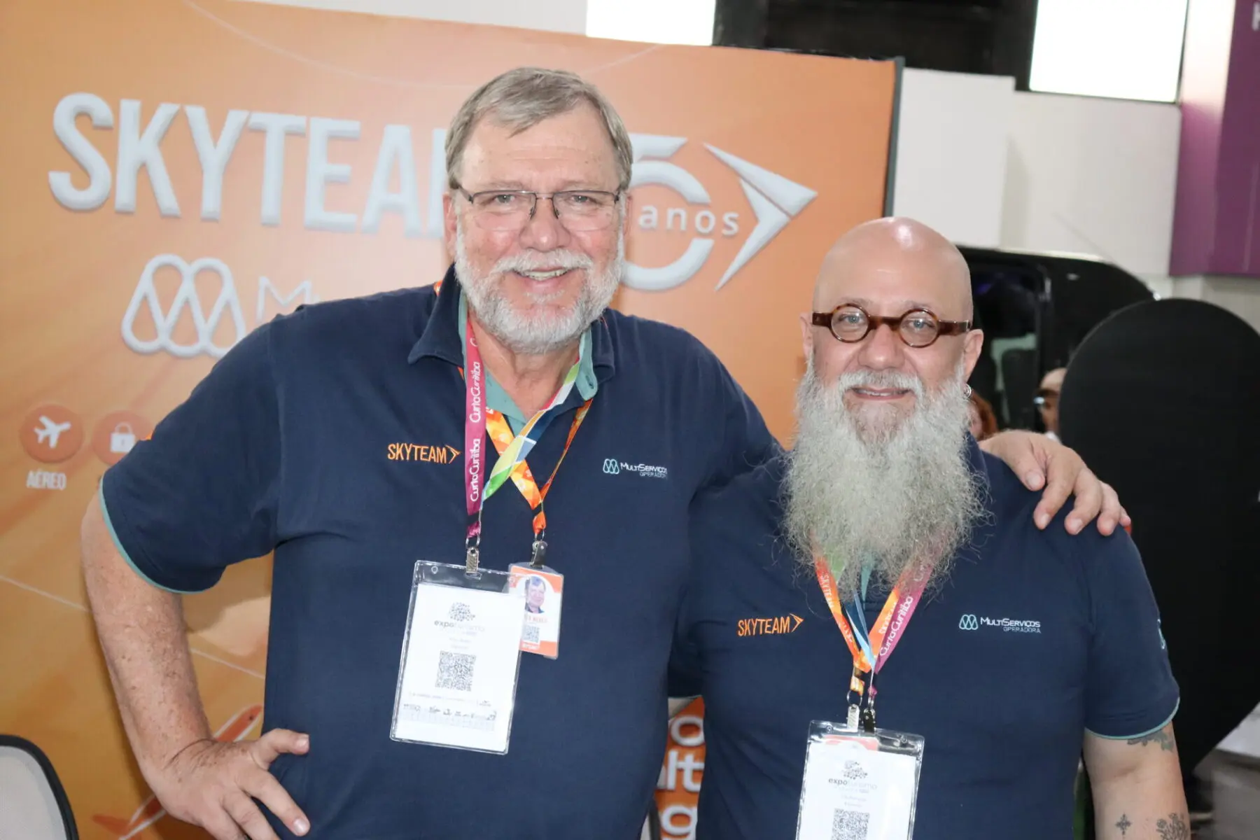 Peter Weber, presidente da Skyteam, e í‰lis Rodrigues, gerente comercial da empresa Peter Weber, presidente da Skyteam, e Élis Rodrigues, gerente comercial da empresa