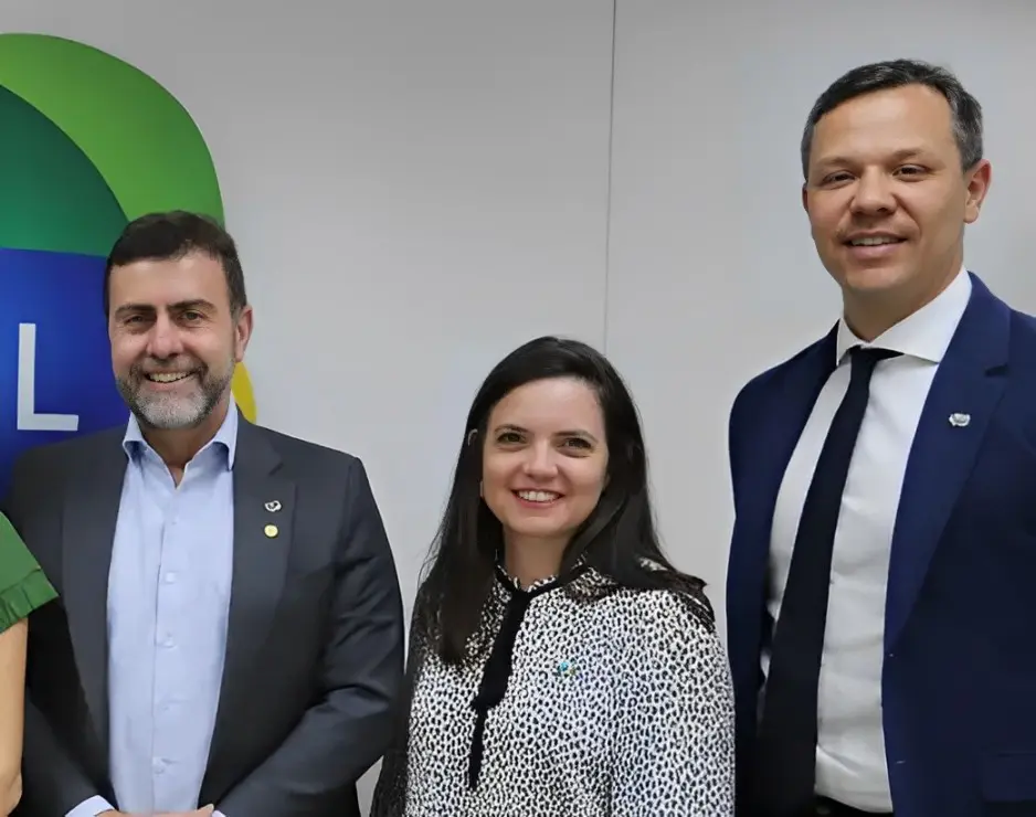 Marcelo Freixo, Jaqueline Gil e Bruno Reis. Foto: Renato Vaz / Embratur bruno reis embratur jaqueline gil