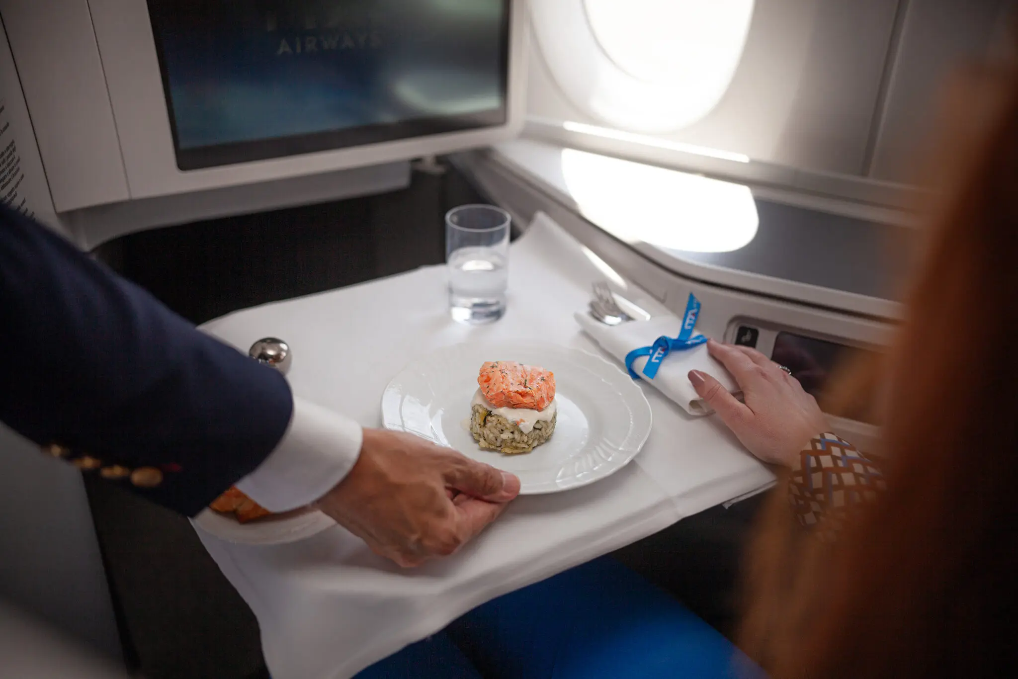 ITA AIrways Inflight food Business class ITA Airways