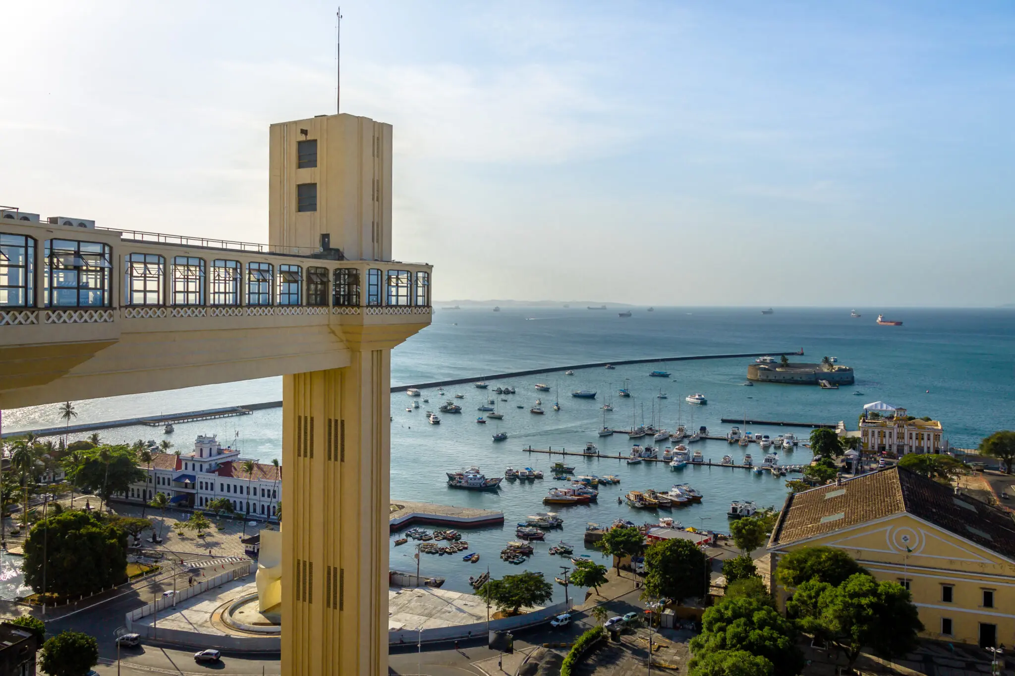 Elevador Lacerda (Lacerda Elevator) at sunset - Salvador, Bahia, bahia