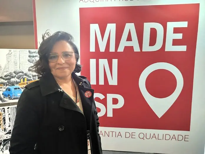 Monica Eliza Samia foi oficialmente apresentada durante o Expo Fórum Visite São Paulo, realizado nesta sexta-feira (30). Crédito: Matheus Alves/Brasilturis Monica Eliza Samia foi oficialmente apresentada durante o Expo Fórum Visite São Paulo, realizado nesta sexta-feira (30). Crédito: Matheus Alves/Brasilturis