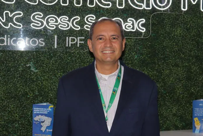 Luiz Carlos Oliveira Nigro, presidente do Sindicato de Hotéis, Restaurantes, Bares e Similares de Mato Grosso (SHRBS-MT) e coordenador da Fecomércio-MT. Cédito: Felipe Lima/Brasilturis