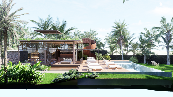 Área comum do Origem Patacho. Crédito: Divulgação