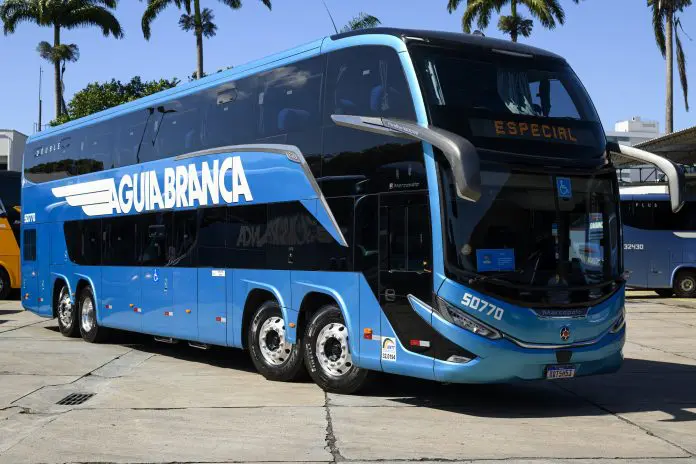 Empresa promove homenagens e reforça benefícios como saúde mental, reconhecimento e suporte familiar aos colaboradores. Crédito: Divulgação/Viação Águia Branca Viação Águia Branca