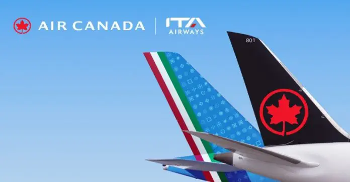 Acordo entre Air Canada e ITA amplia voos entre Canadá e Itália Crédito: Divulgação / Ita Airways Acordo entre Air Canada e ITA amplia voos entre Canadá e Itália Crédito: Divulgação / Ita Airways