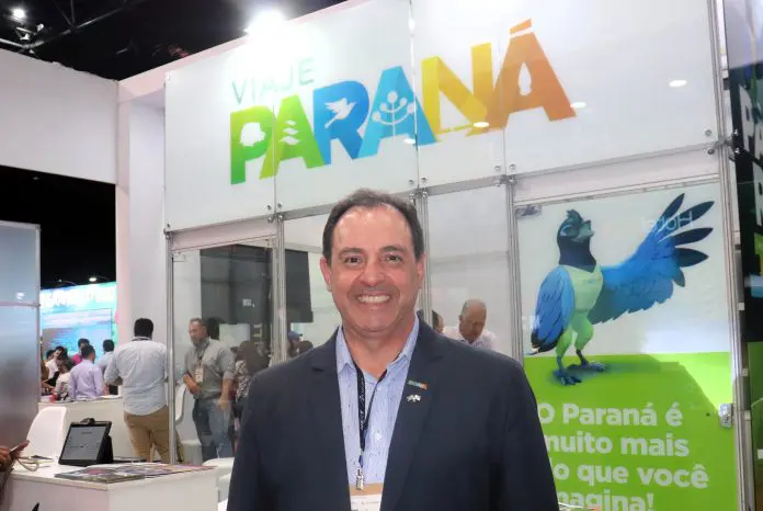 Irapuan Cortes, presidente da Viaje Paraná. Crédito: Maurício Herschander/ Brasilturis Irapuan Cortes, presidente da Viaje Paraná. Crédito: Maurício Herschander/ Brasilturis