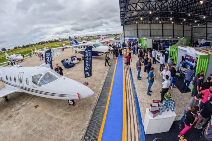 Com todos os espaços comercializados, AviationXP registra 60% de expositores de Minas Gerais. Crédito: Divulgação
