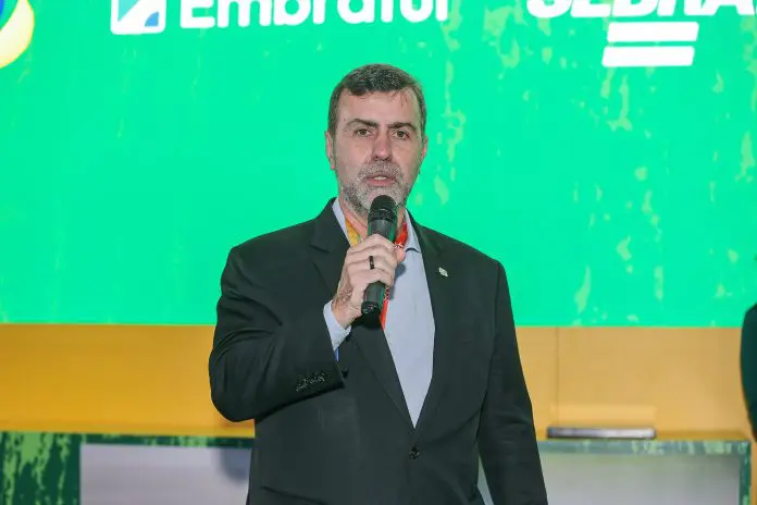 Para Marcelo Freixo, presidente da Embratur, a presença da Agência no encontro reforça o protagonismo do Brasil nas discussões regionais. Crédito: Renato Vaz/ Embratur.