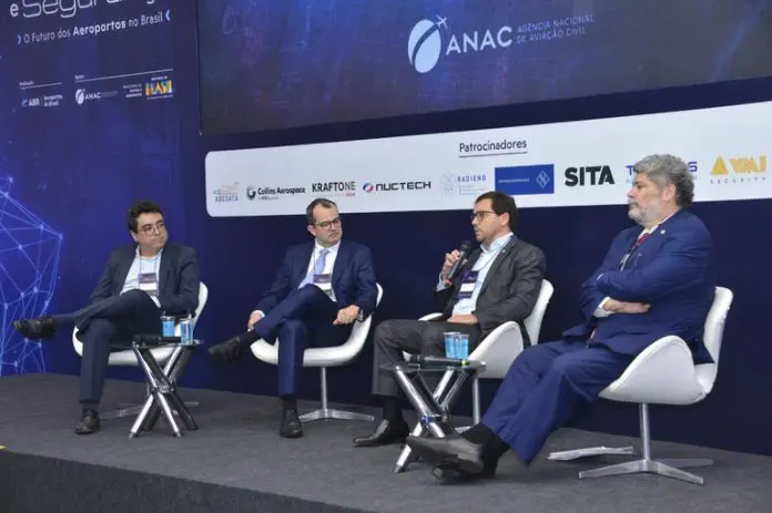 Evento em Guarulhos debateu inovações tecnológicas e novas práticas de segurança nos aeroportos brasileiros. Crédito: Divulgação/Anac