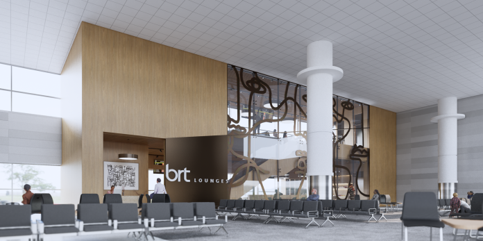 Novo lounge da BRT Lounges no embarque internacional de Viracopos. Crédito: Divulgação/BRT Lounges Novo lounge da BRT Lounges no embarque internacional de Viracopos. Crédito: Divulgação/BRT Lounges