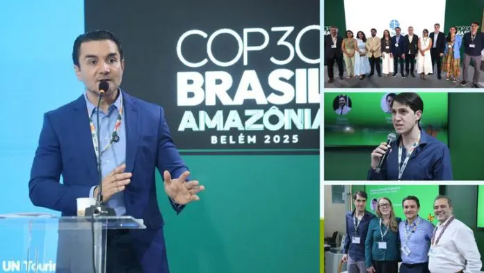 Painéis sobre turismo sustentável e de base comunitária marcaram o segundo Dia do Turismo na COP30. Crédito: Alessandra Serrão/MTur