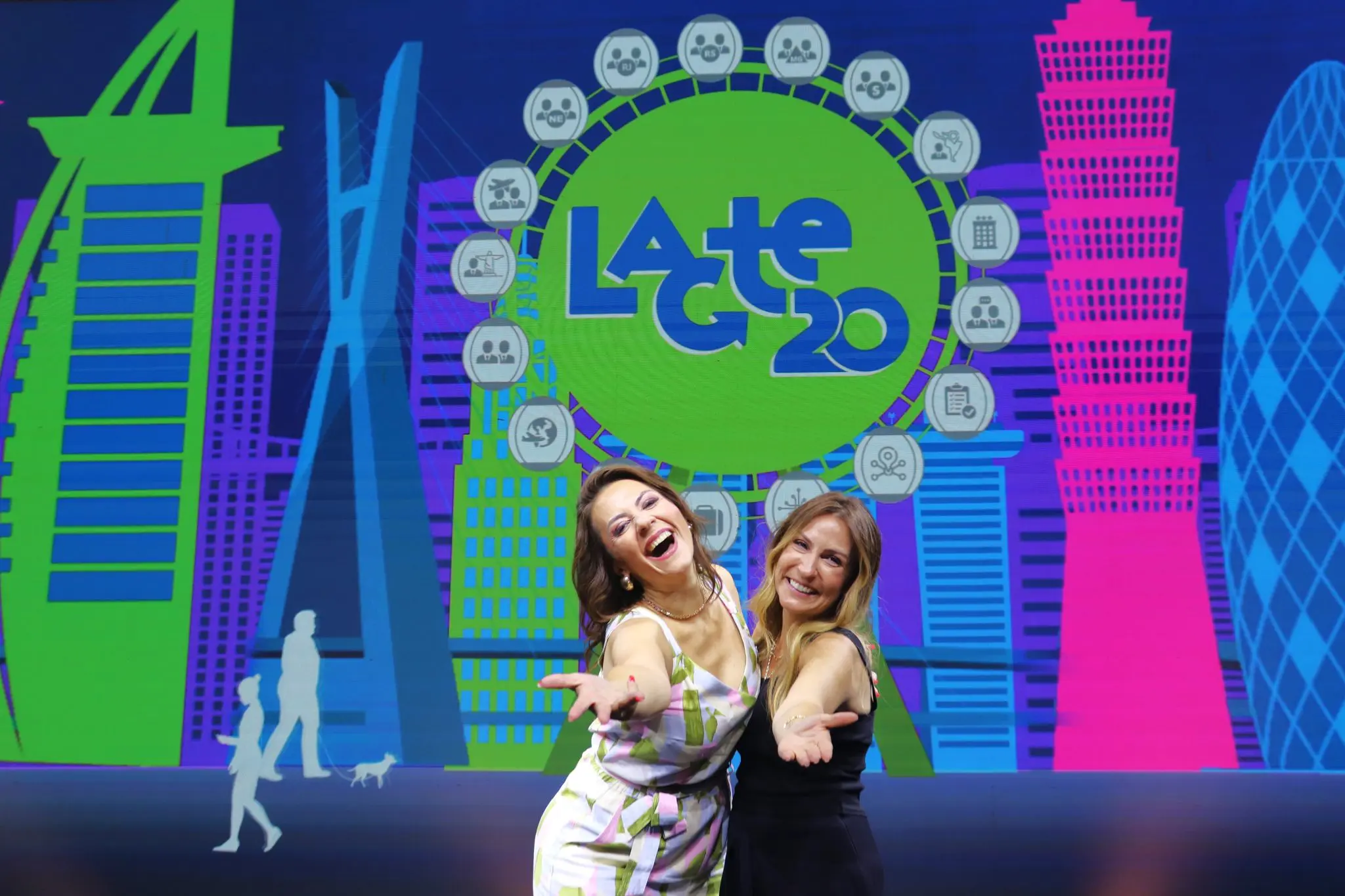 Luana Nogueira, diretora da Alagev e Juliana Patti, presidente da Alagev. Crédito: Acervo Brasilturis