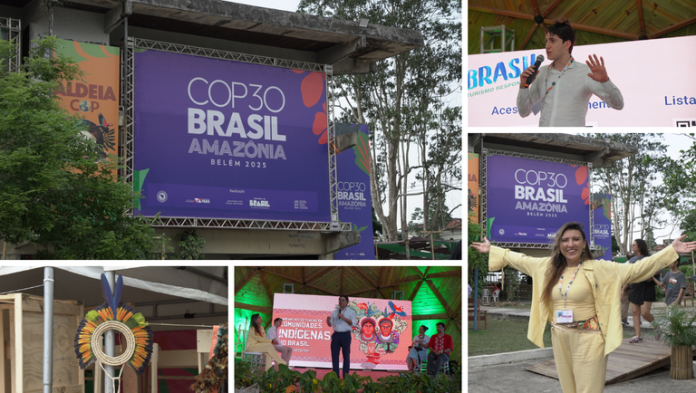 Aldeia COP foi palco da apresentação de mapeamento inédito do turismo em comunidades indígenas no Brasil. Crédito: Lucas Myriel/MTur cop30