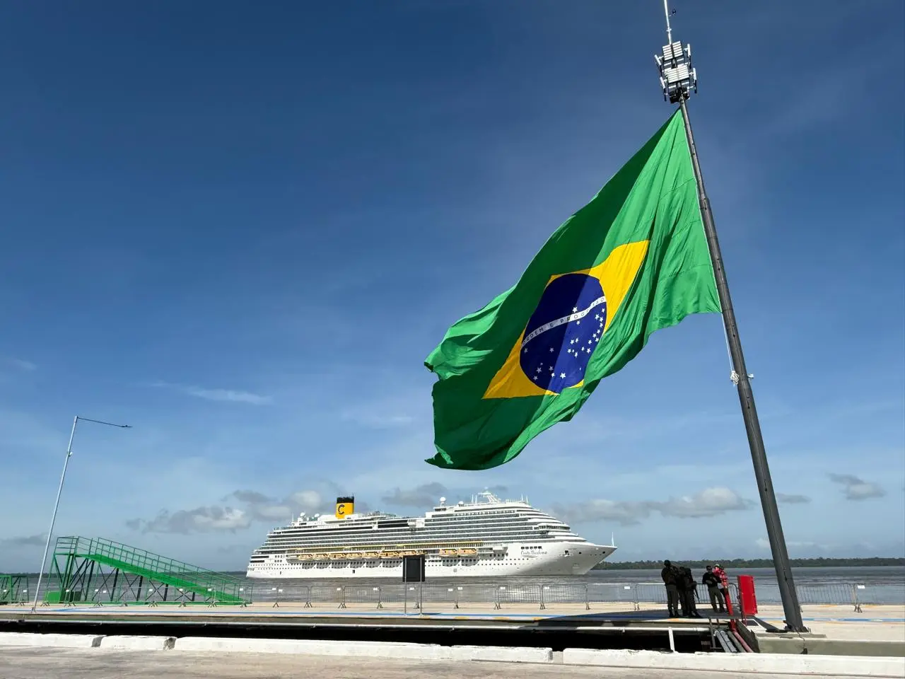 Costa Diadema, navio da Costa Cruzeiros que atua como hotel flutuante durante a COP30. Crédito: Divulgação/Costa Cruzeiros