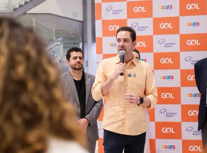 Eduardo Bismarck, secretário de Turismo do Ceará, celebra novos voos diretos para Montevidéu e Foz do Iguaçu. Crédito: Divulgação