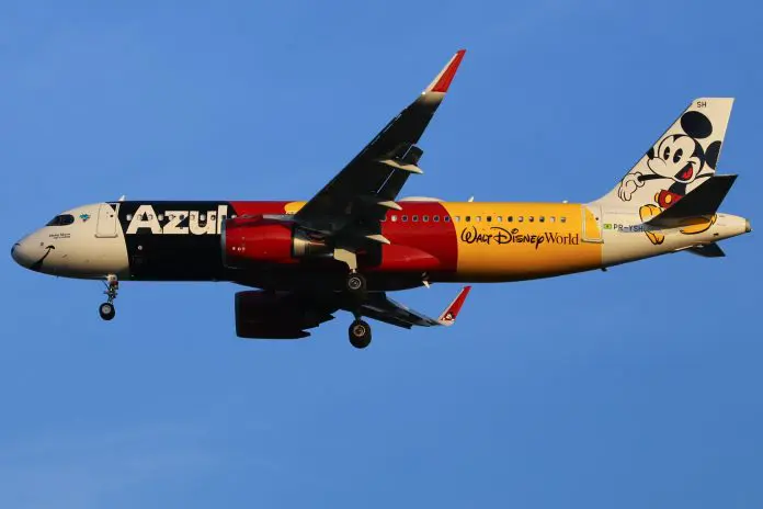 AZUL LIVERY MICKEY MOUSE A320NEO.jpg férias Orlando azul