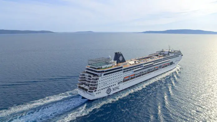 MSC Sinfonia tem chegada a Santos adiada devido às condições climáticas no Sul e Sudeste. Crédito: Divulgação/MSC Cruzeiros MSC Sinfonia tem chegada a Santos adiada devido às condições climáticas no Sul e Sudeste. Crédito: Divulgação/MSC Cruzeiros