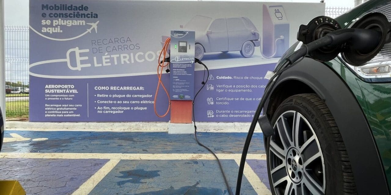 Aeroporto de Belo Horizonte lança ponto de recarga para carro elétrico