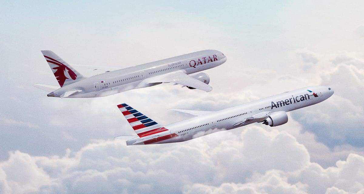 Qatar Airways e American Airlines ampliam parceria estratégica