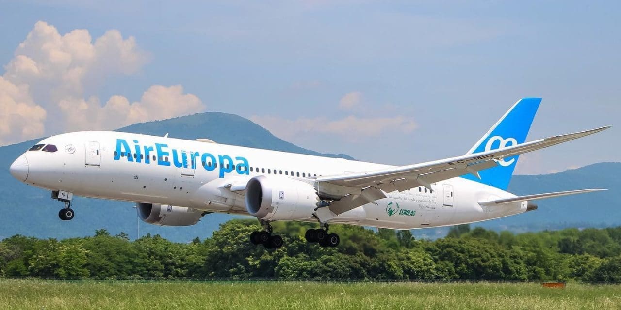 Air Europa atinge hub de 35 destinos na Europa e 20 nas Américas