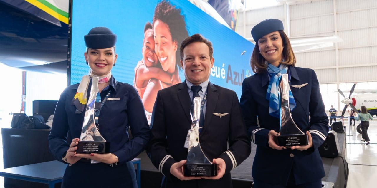 Azul foi a companhia aérea mais pontual do mundo em março