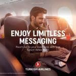 Turkish Airlines terá serviços de mensagens gratuitas