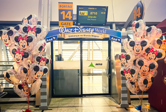 Disney faz ativação especial em inauguração do voo Recife-Orlando
