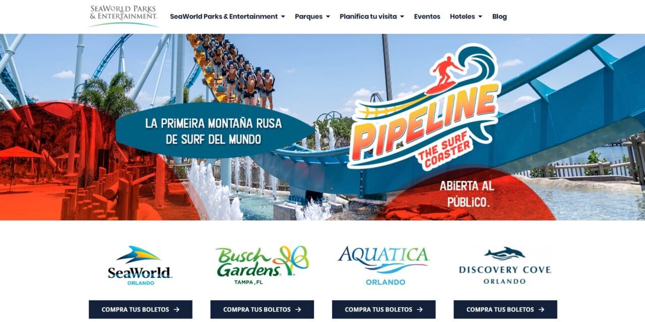 SeaWorld lança site em espanhol