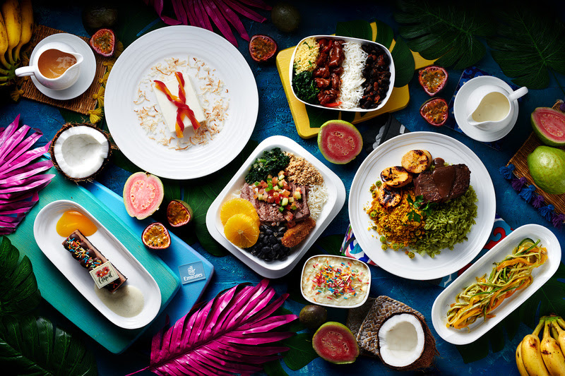 Emirates adiciona pratos brasileiros durante o Carnaval