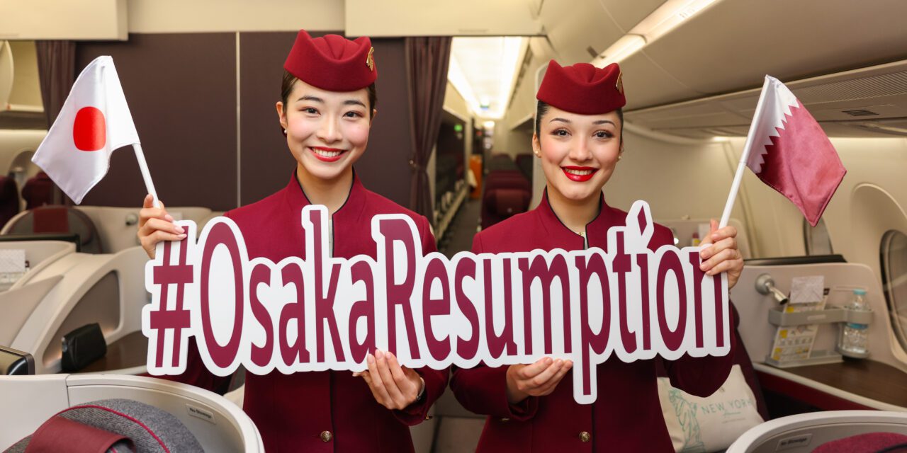 Qatar Airways anuncia retomada de voo diário para Osaka, no Japão
