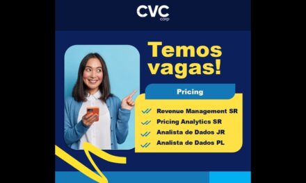 CVC Corp tem vagas de emprego na área de Pricing