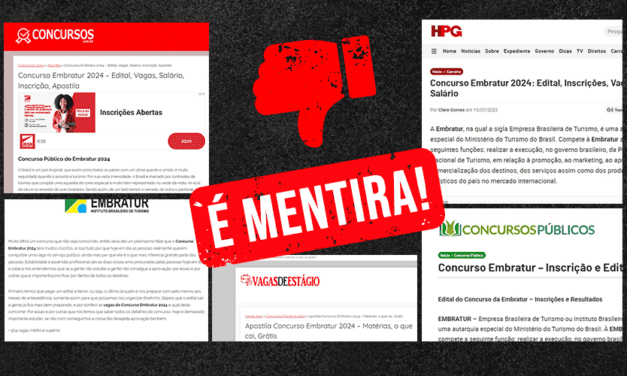 Embratur desmente fake news sobre concurso público