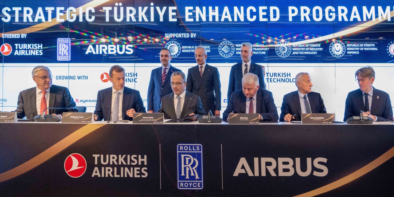 Turkish Airlines, Airbus e Rolls-Royce celebram lançamento de programa estratégico