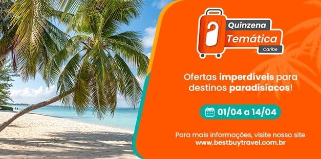 BestBuy Travel lança campanha para o Caribe com descontos de até 40%