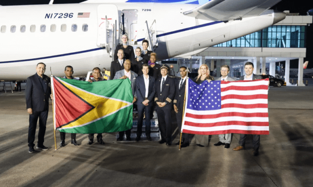 United Airlines estrea voo entre Houston e Georgetown, na Guiana