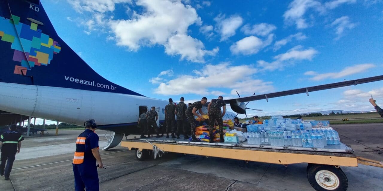 Azul supera 2,7 toneladas de doações para o Rio Grande do Sul