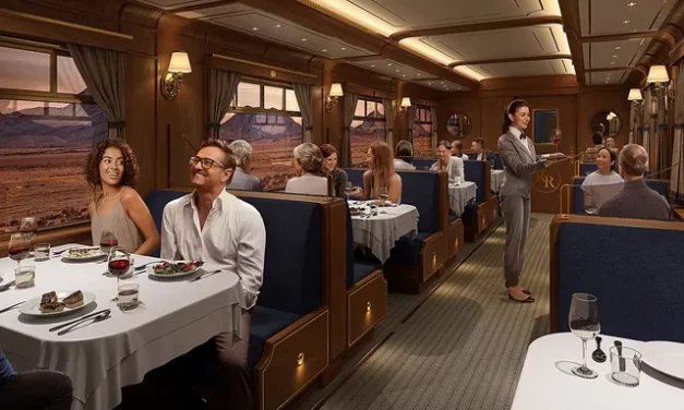 Utopia of the Seas usa IA para simular viagem de trem em um dos restaurantes