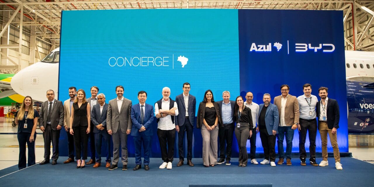 Azul anuncia parceria com a BYD para serviço de concierge