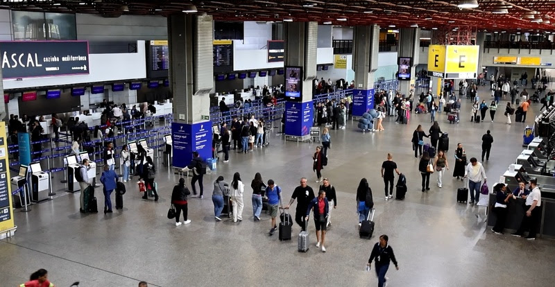 GRU Airport tem movimentação de 3,8 milhões de passageiros em agosto