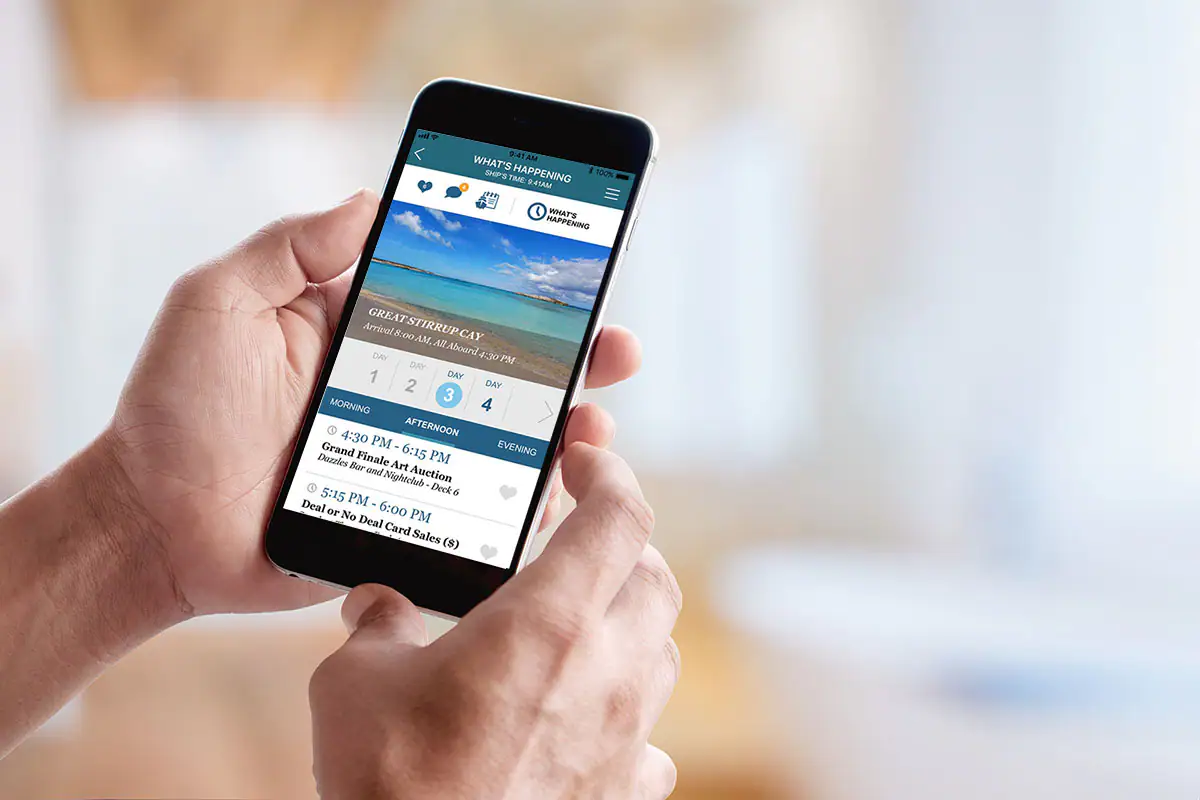 CRUISE_NORWEGIAN_APP_SCREEN_shutterstock_639979186 Para os passageiros que já estão familiarizados com o aplicativo anterior,