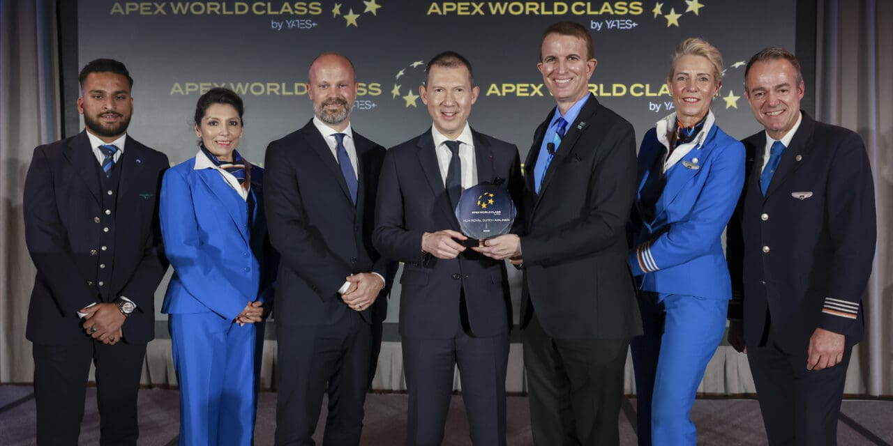 KLM recebe Prêmio Apex World Class pelo 4º ano consecutivo