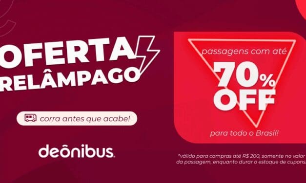 DeÔnibus celebra 12 anos com ofertas em campanha relâmpago