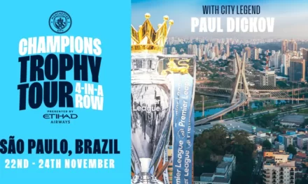 Manchester City promove experiência gratuita com as taças em São Paulo